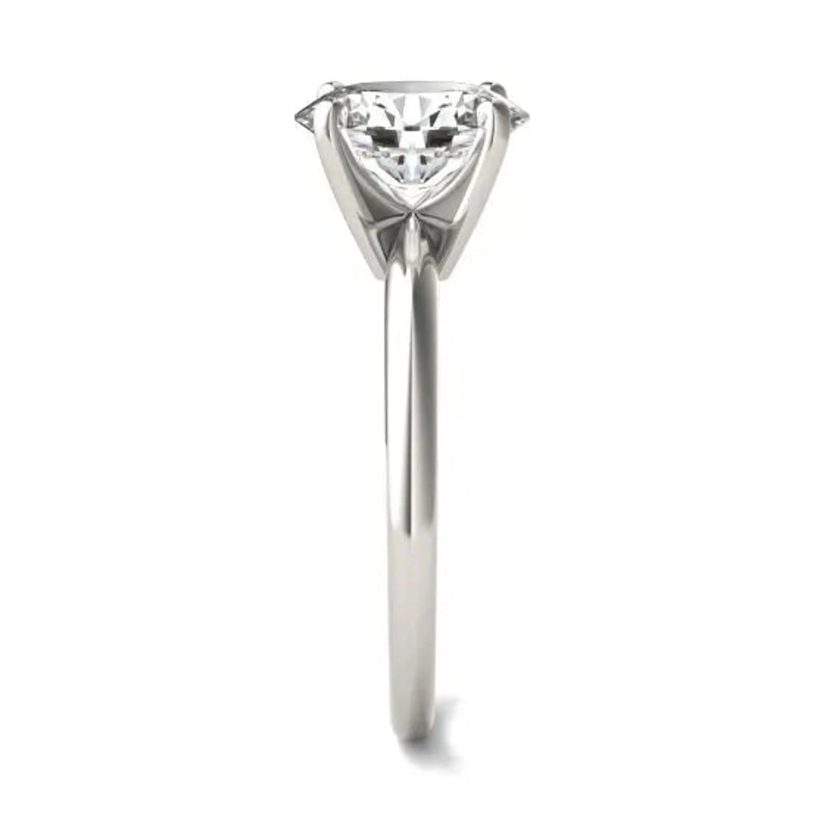 2 CTW Oval Lab Grown Diamond Solitaire Engagement Ring 14K White Gold (G-VS)