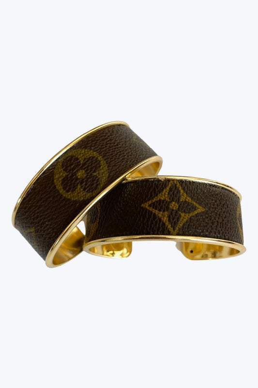 Up-Cycled Louis Vuitton Designer Cuff Bracelet